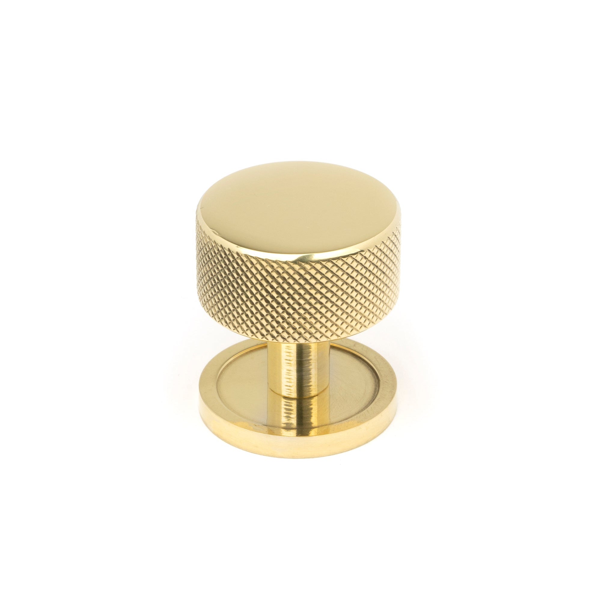 Polished Brass Brompton Cabinet Knob - 32mm (Plain) | From The Anvil-Cabinet Knobs-Yester Home