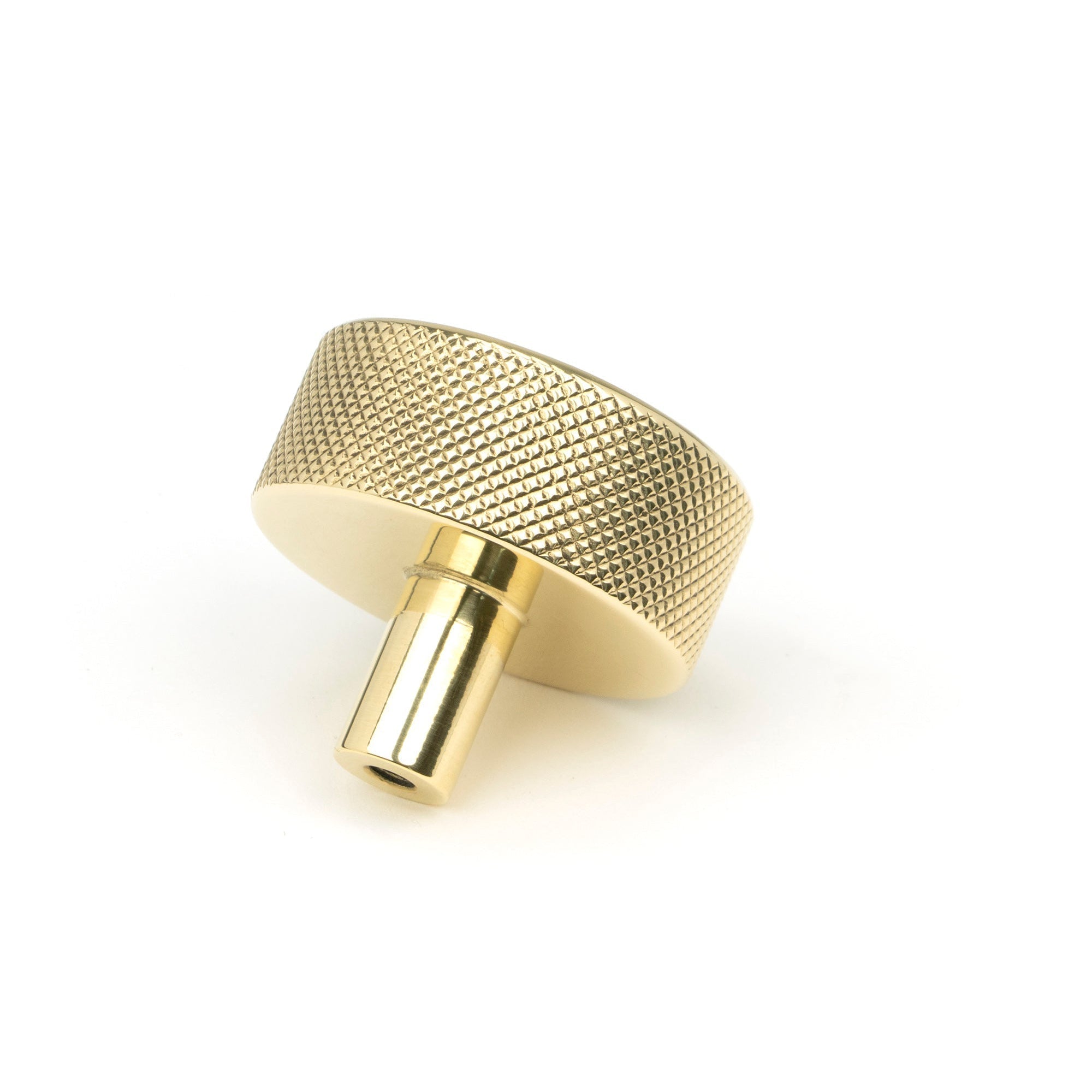 Polished Brass Brompton Cabinet Knob - 38mm (No rose) | From The Anvil-Cabinet Knobs-Yester Home