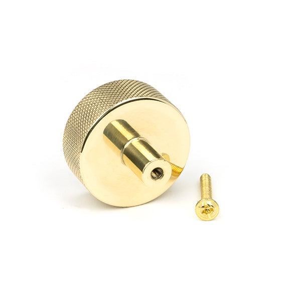 Polished Brass Brompton Cabinet Knob - 38mm (No rose) | From The Anvil-Cabinet Knobs-Yester Home