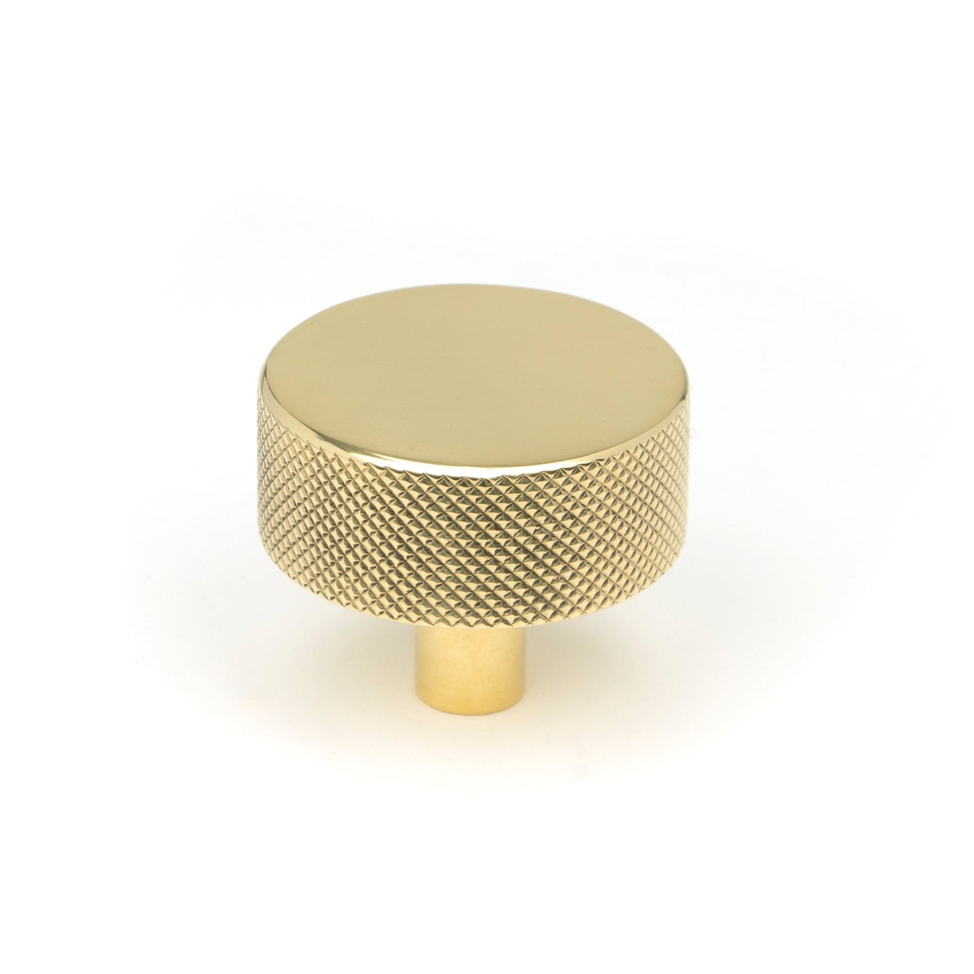 Polished Brass Brompton Cabinet Knob - 38mm (No rose) | From The Anvil-Cabinet Knobs-Yester Home