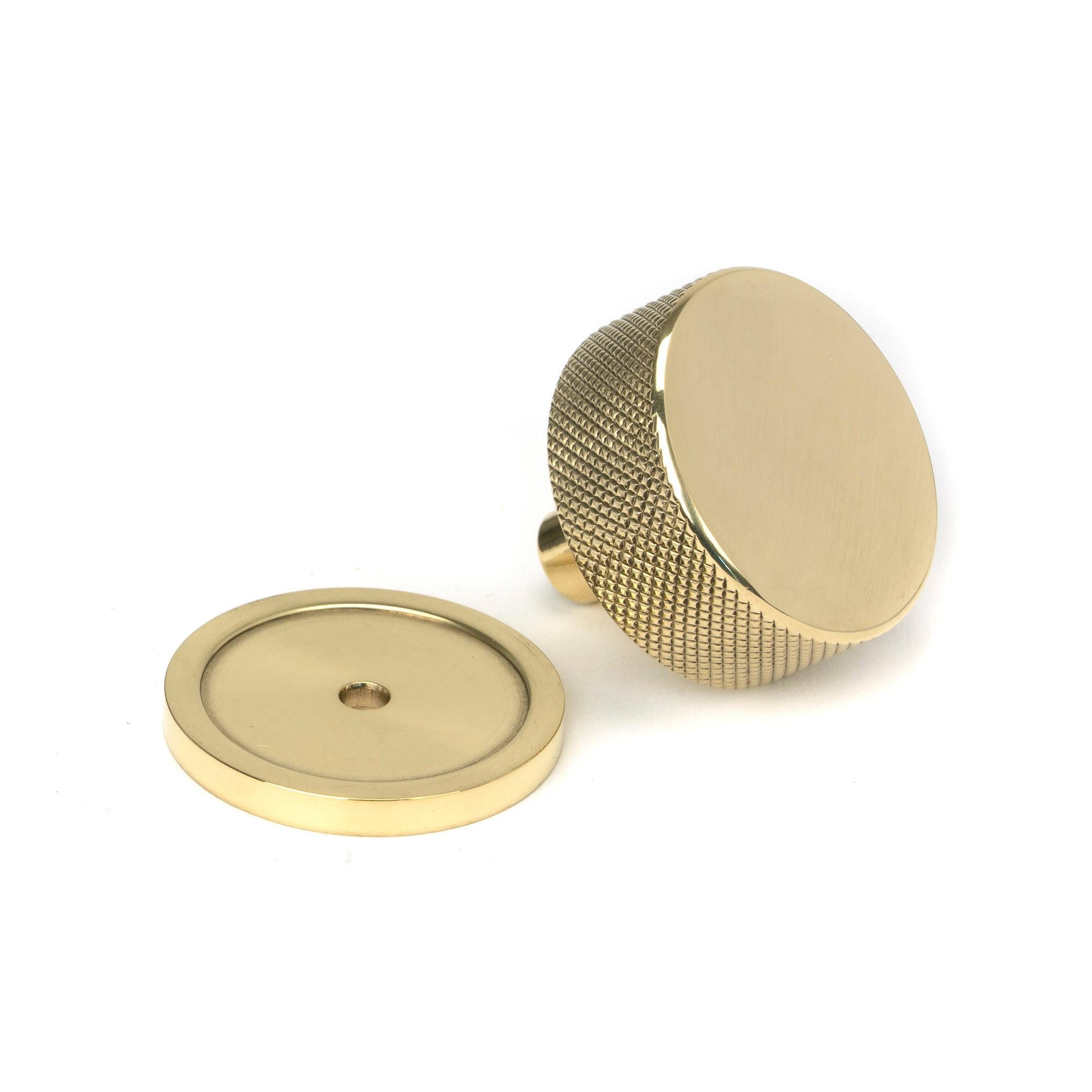 Polished Brass Brompton Cabinet Knob - 38mm (Plain) | From The Anvil - Cabinet Knobs - From The Anvil - Yester Home