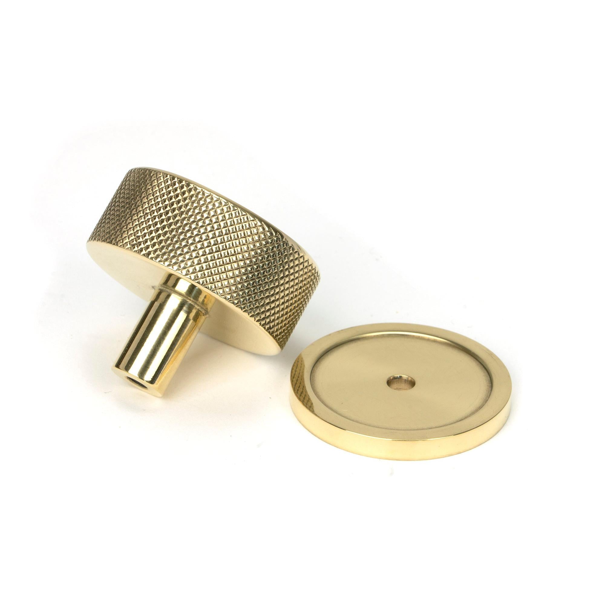 Polished Brass Brompton Cabinet Knob - 38mm (Plain) | From The Anvil - Cabinet Knobs - From The Anvil - Yester Home