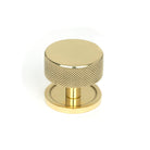 Polished Brass Brompton Cabinet Knob - 38mm (Plain) | From The Anvil-Cabinet Knobs-Yester Home