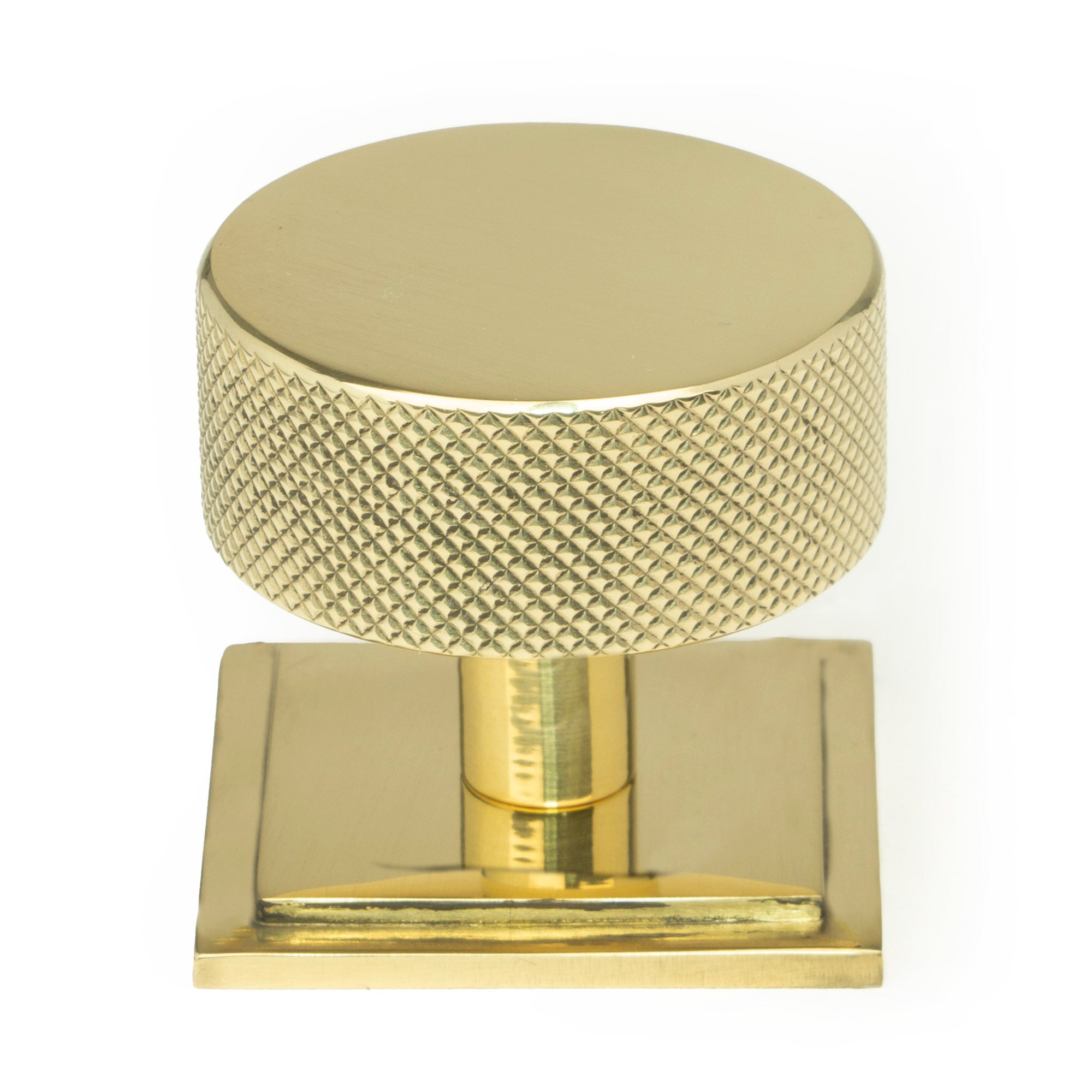 Polished Brass Brompton Cabinet Knob - 38mm (Square) | From The Anvil - Cabinet Knobs - From The Anvil - Yester Home
