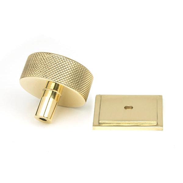 Polished Brass Brompton Cabinet Knob - 38mm (Square) | From The Anvil-Cabinet Knobs-Yester Home