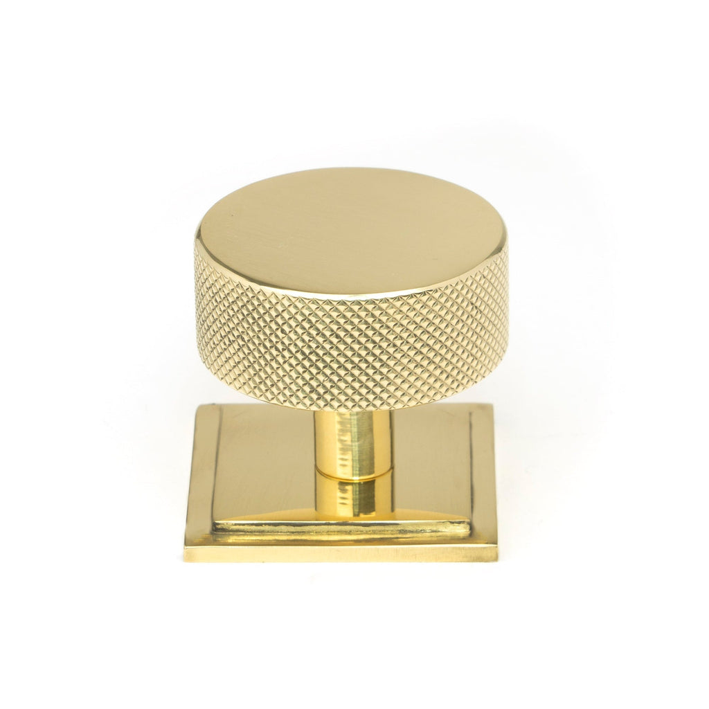 Polished Brass Brompton Cabinet Knob - 38mm (Square) | From The Anvil-Cabinet Knobs-Yester Home