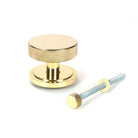 Polished Brass Brompton Centre Door Knob (Art Deco) | From The Anvil-Centre Door Knobs-Yester Home