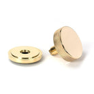 Polished Brass Brompton Centre Door Knob (Art Deco) | From The Anvil-Centre Door Knobs-Yester Home