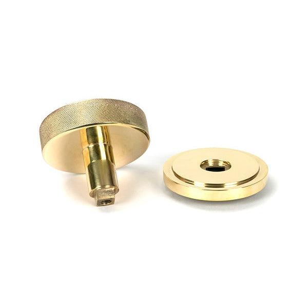 Polished Brass Brompton Centre Door Knob (Art Deco) | From The Anvil-Centre Door Knobs-Yester Home