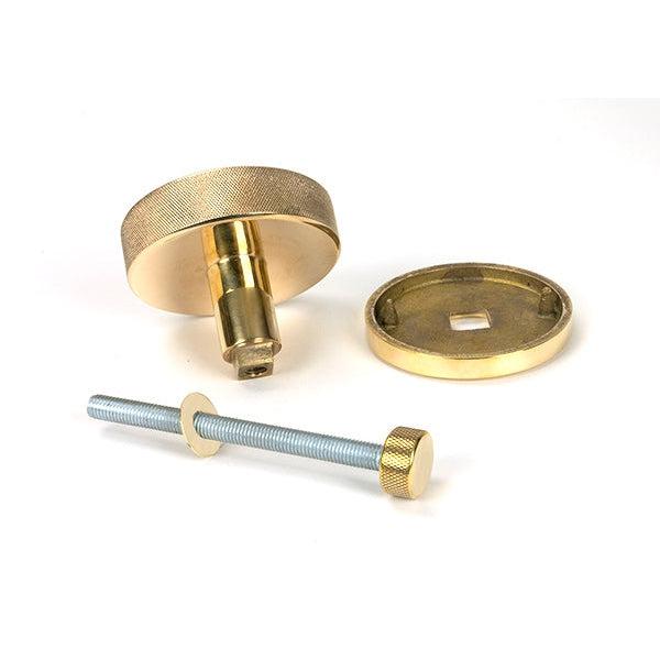 Polished Brass Brompton Centre Door Knob (Beehive) | From The Anvil
