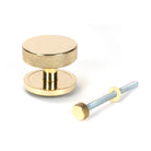 Polished Brass Brompton Centre Door Knob (Plain) | From The Anvil-Centre Door Knobs-Yester Home
