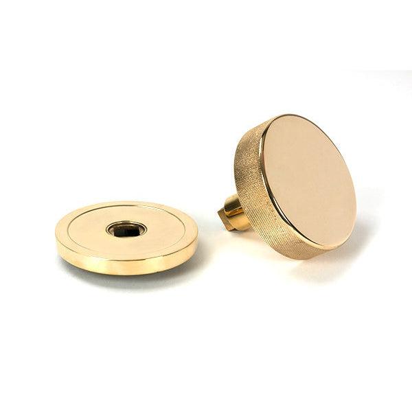 Polished Brass Brompton Centre Door Knob (Plain) | From The Anvil-Centre Door Knobs-Yester Home