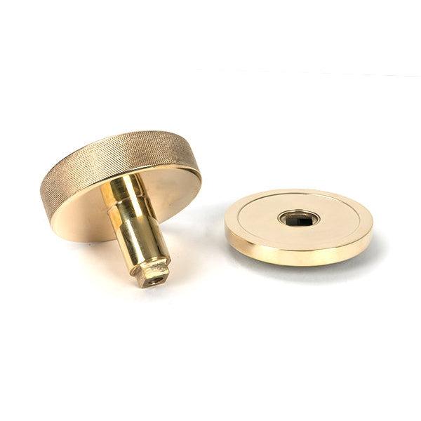 Polished Brass Brompton Centre Door Knob (Plain) | From The Anvil