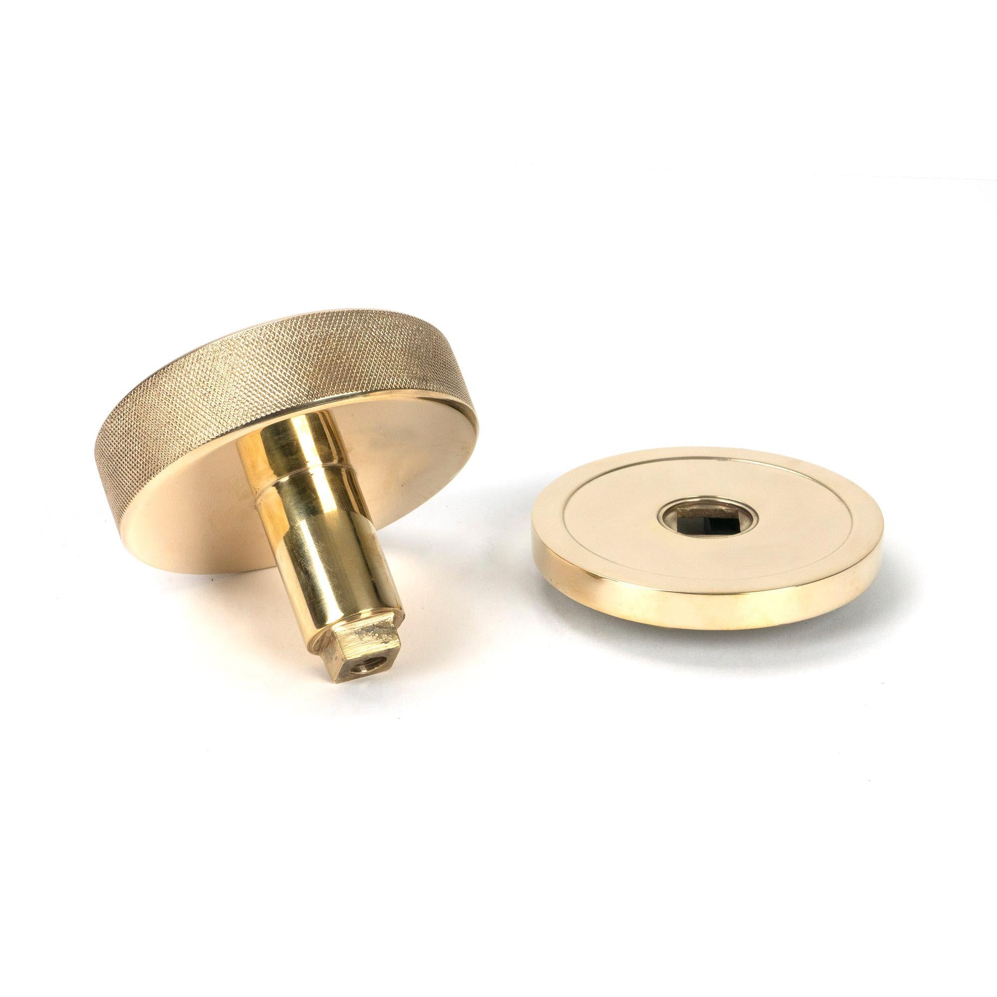 Polished Brass Brompton Centre Door Knob (Plain) | From The Anvil - Centre Door Knobs - From The Anvil - Yester Home