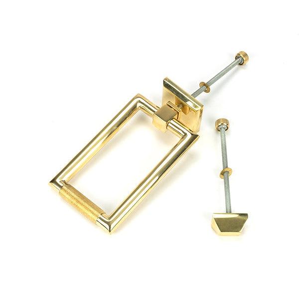 Polished Brass Brompton Door Knocker | From The Anvil-Bolt-Through Door Knockers-Yester Home