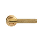Polished Brass Brompton Lever on Rose Set (Art Deco) - Unsprung | From The Anvil-Concealed-Yester Home