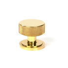 Polished Brass Brompton Mortice/Rim Knob Set Knob (Art Deco) | From The Anvil - Mortice Knobs - From The Anvil - Yester Home