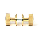 Polished Brass Brompton Mortice/Rim Knob Set Knob (Art Deco) | From The Anvil - Mortice Knobs - From The Anvil - Yester Home