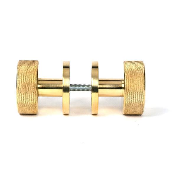 Polished Brass Brompton Mortice/Rim Knob Set Knob (Beehive) | From The Anvil-Mortice Knobs-Yester Home
