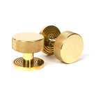 Polished Brass Brompton Mortice/Rim Knob Set Knob (Beehive) | From The Anvil-Mortice Knobs-Yester Home