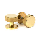 Polished Brass Brompton Mortice/Rim Knob Set Knob (Plain) | From The Anvil - Mortice Knobs - From The Anvil - Yester Home