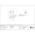 Polished Brass Brompton Quadrant Fastener - Narrow | From The Anvil-Fasteners-Yester Home