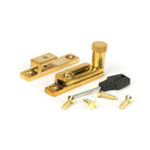 Polished Brass Brompton Quadrant Fastener - Narrow | From The Anvil - Fasteners - From The Anvil - Yester Home