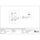 Polished Brass Brompton Quadrant Fastener - Narrow | From The Anvil - Fasteners - From The Anvil - Yester Home
