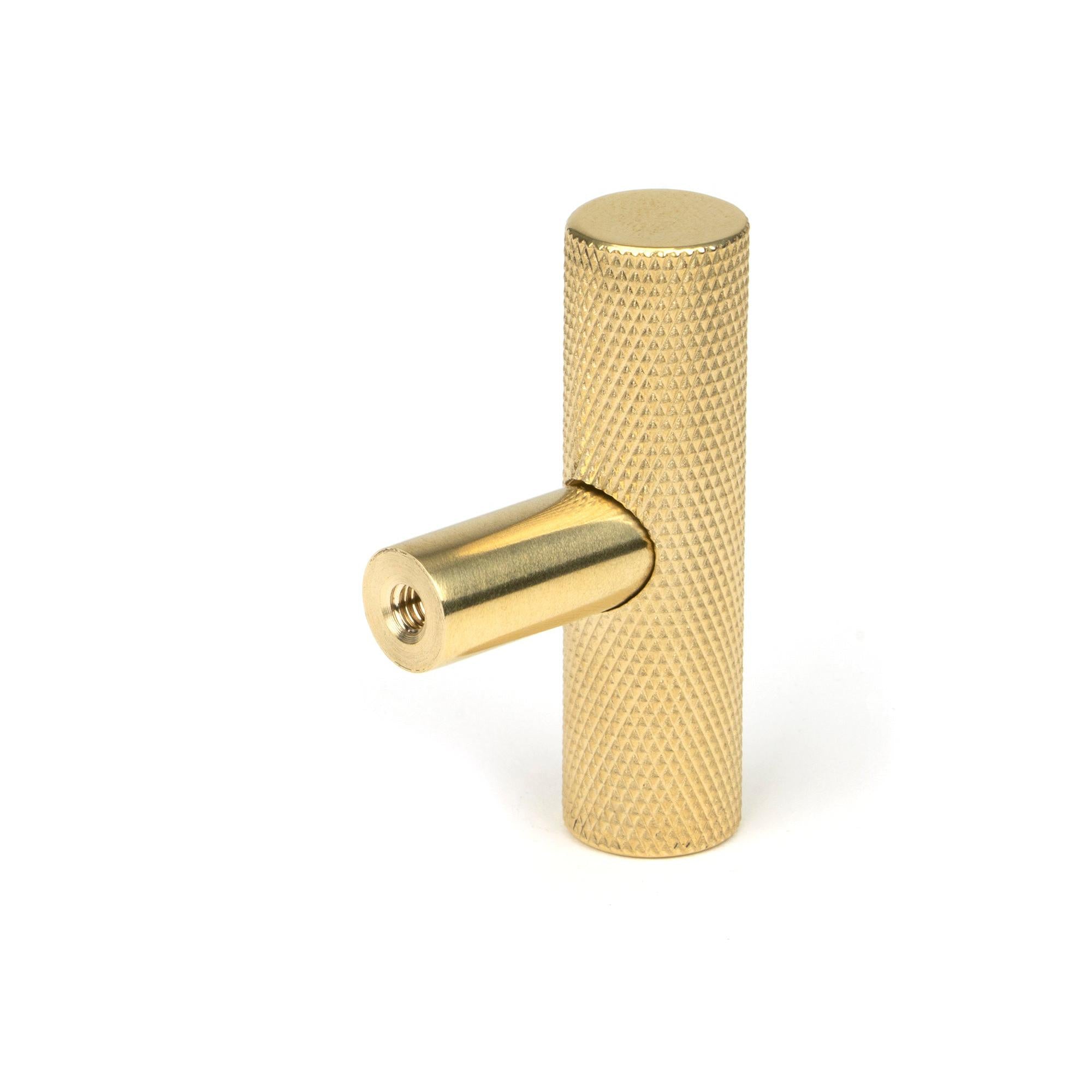 Polished Brass Brompton T-Bar | From The Anvil - Cabinet Knobs - From The Anvil - Yester Home