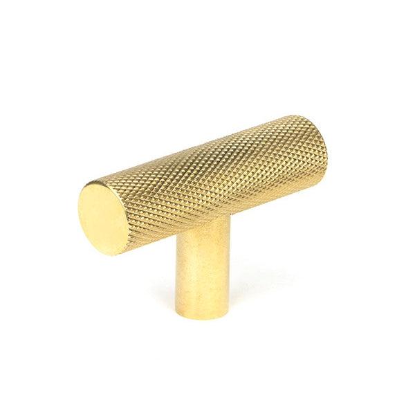 Polished Brass Brompton T-Bar | From The Anvil-Cabinet Knobs-Yester Home