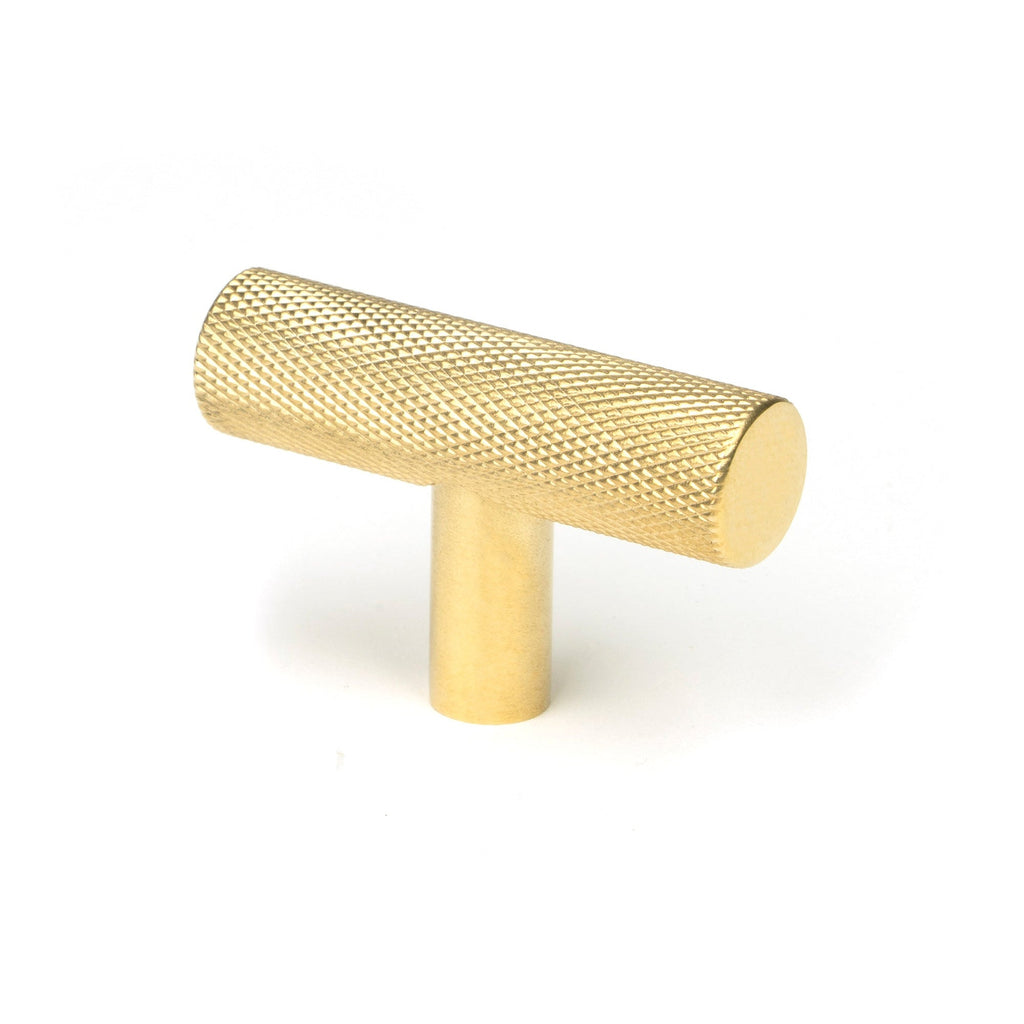 Polished Brass Brompton T-Bar | From The Anvil-Cabinet Knobs-Yester Home