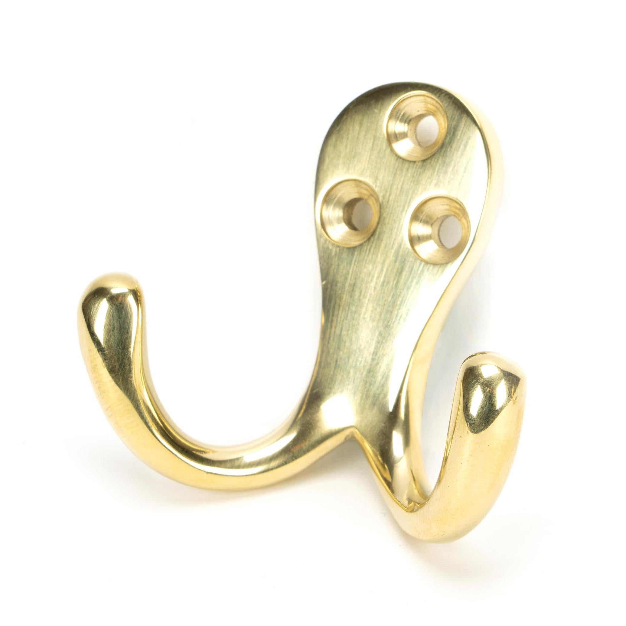 Polished Brass Celtic Double Robe Hook | From The Anvil - Coat Hooks - From The Anvil - Yester Home