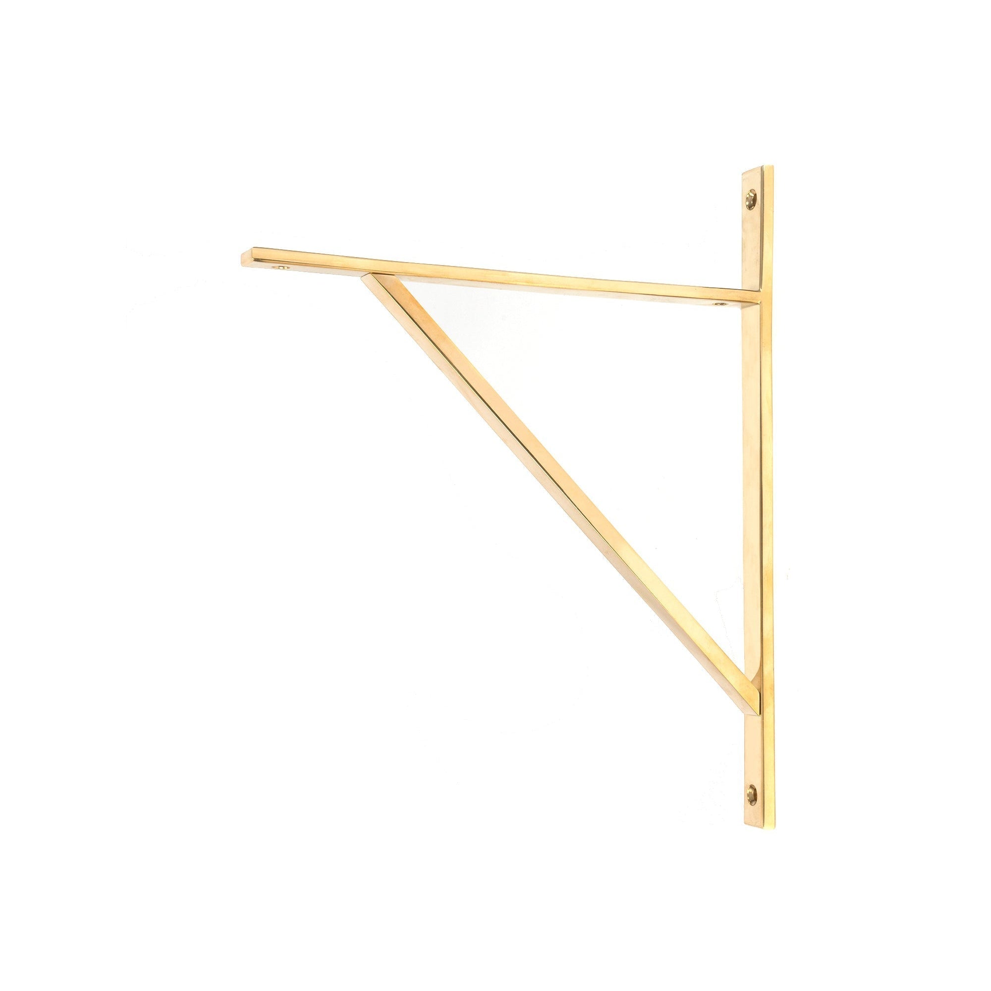 Polished Brass Chalfont Shelf Bracket (314mm x 250mm) | From The Anvil-Shelf Brackets-Yester Home