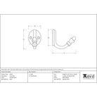 Polished Brass Coat Hook | From The Anvil - Coat Hooks - From The Anvil - Yester Home