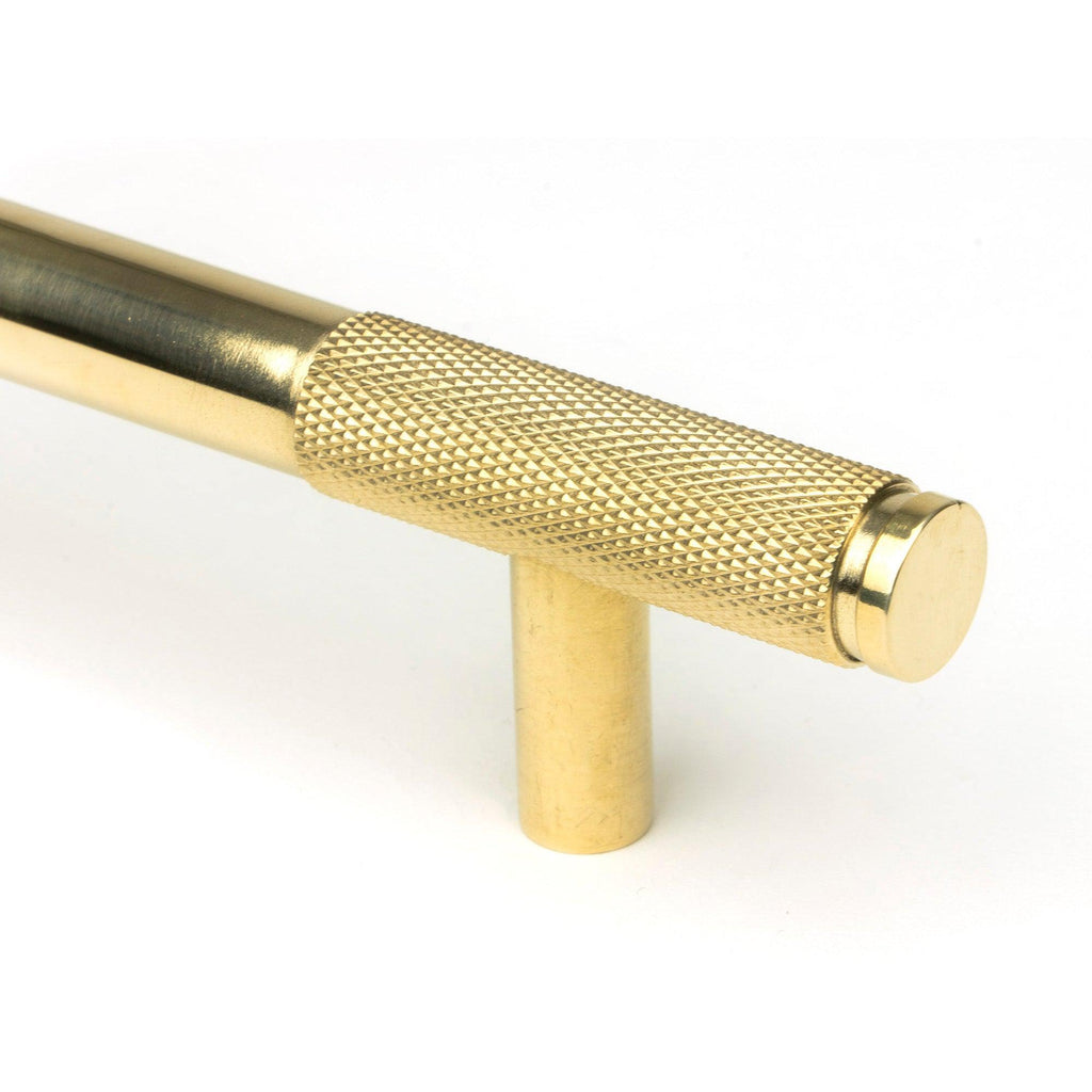Polished Brass Half Brompton Pull Handle - Large | From The Anvil-Pull Handles-Yester Home