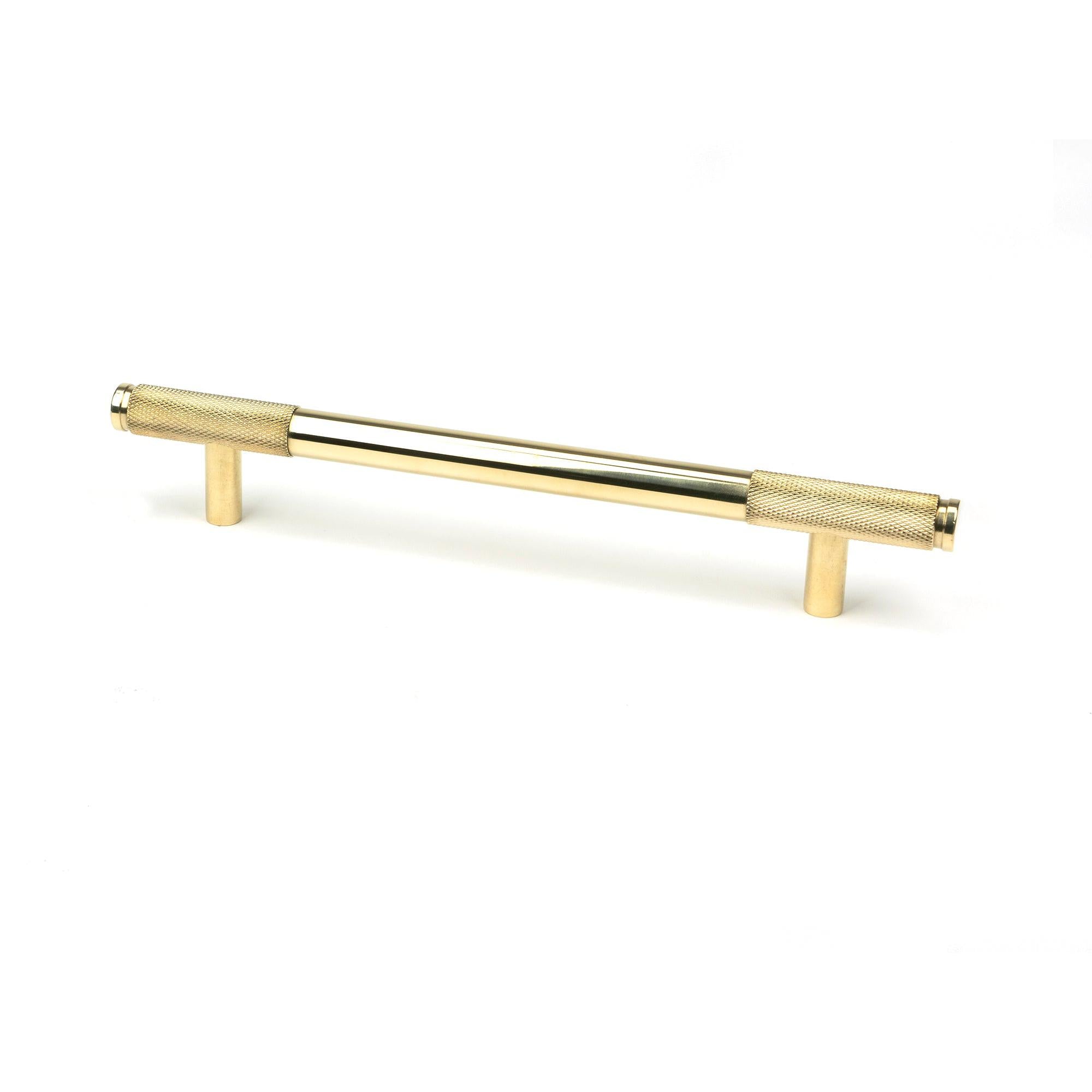 Polished Brass Half Brompton Pull Handle - Medium | From The Anvil - Pull Handles - From The Anvil - Yester Home