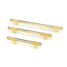 Polished Brass Half Brompton Pull Handle - Small | From The Anvil-Pull Handles-Yester Home