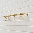 Polished Brass Hanging Rail-Hook Rails-Yester Home