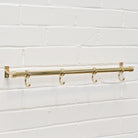 Polished Brass Hanging Rail-Hook Rails-Yester Home