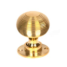 Polished Brass Heavy Beehive Mortice/Rim Knob Set | From The Anvil - Mortice Knobs - From The Anvil - Yester Home