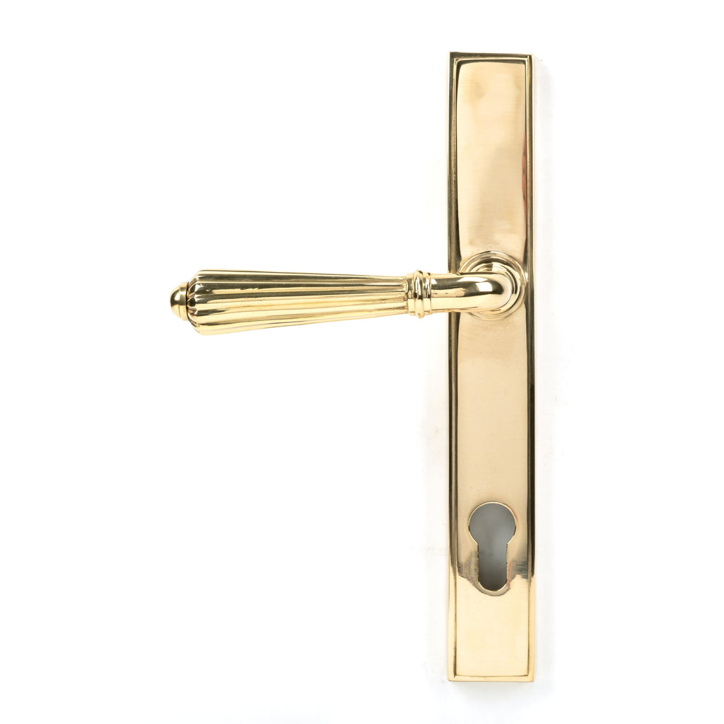 Polished Brass Hinton Slimline Lever Espag. Lock Set | From The Anvil-Espagnolette-Yester Home