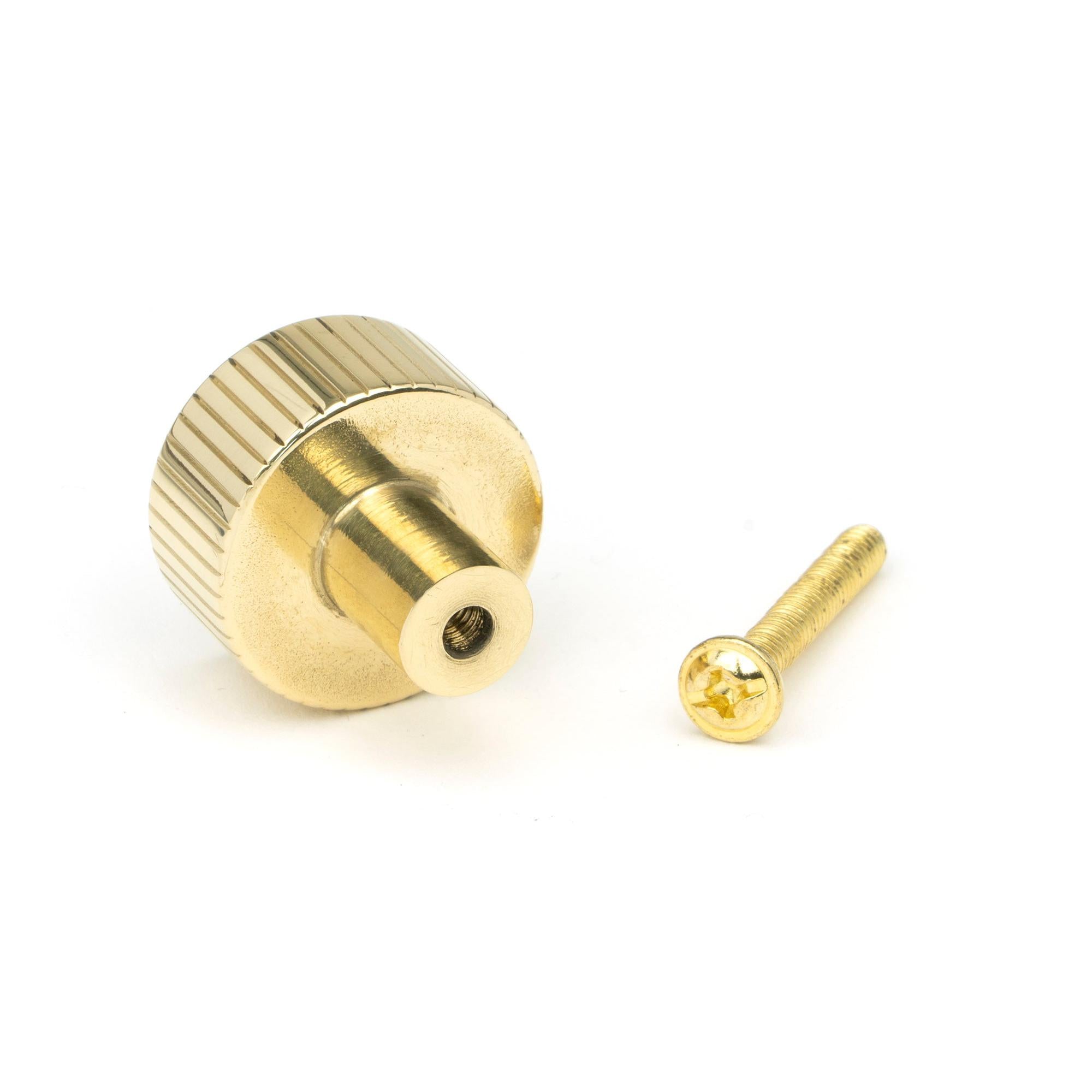 Polished Brass Judd Cabinet Knob - 25mm (No Rose) | From The Anvil - Cabinet Knobs - From The Anvil - Yester Home