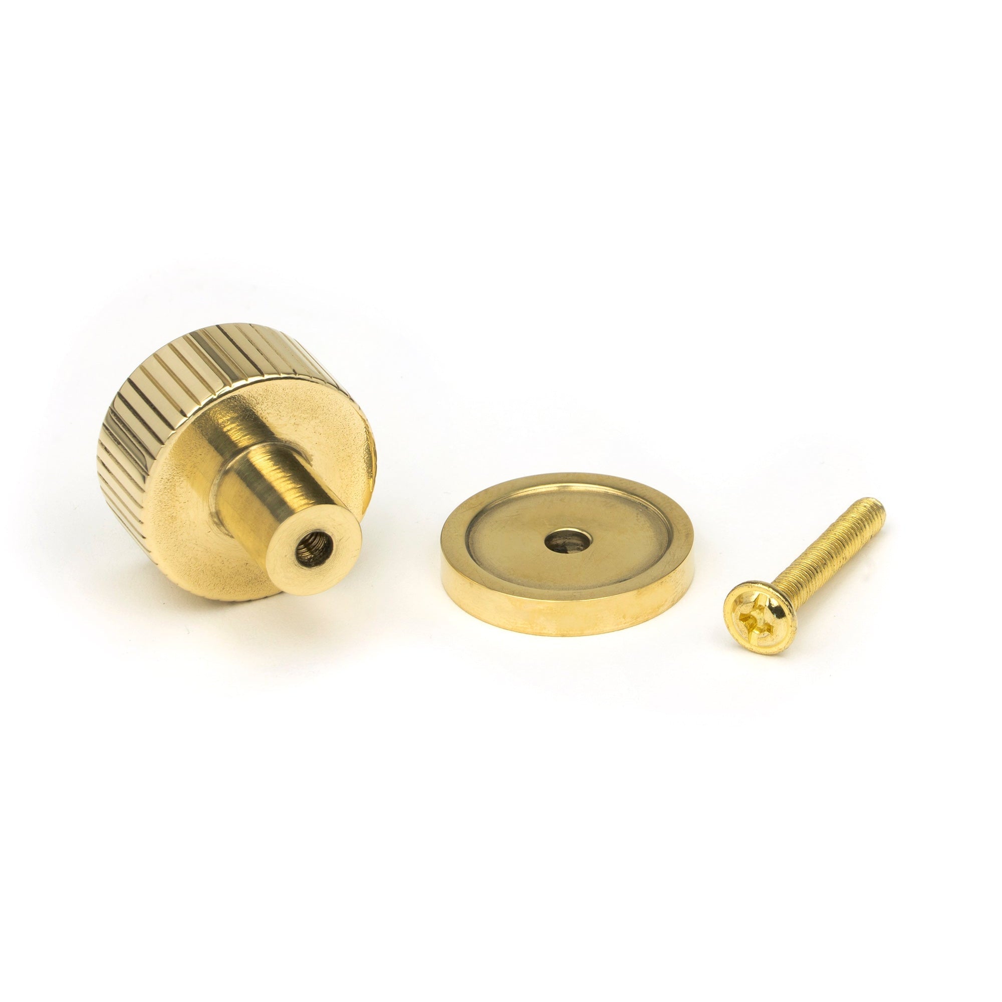 Polished Brass Judd Cabinet Knob - 25mm (Plain) | From The Anvil-Cabinet Knobs-Yester Home