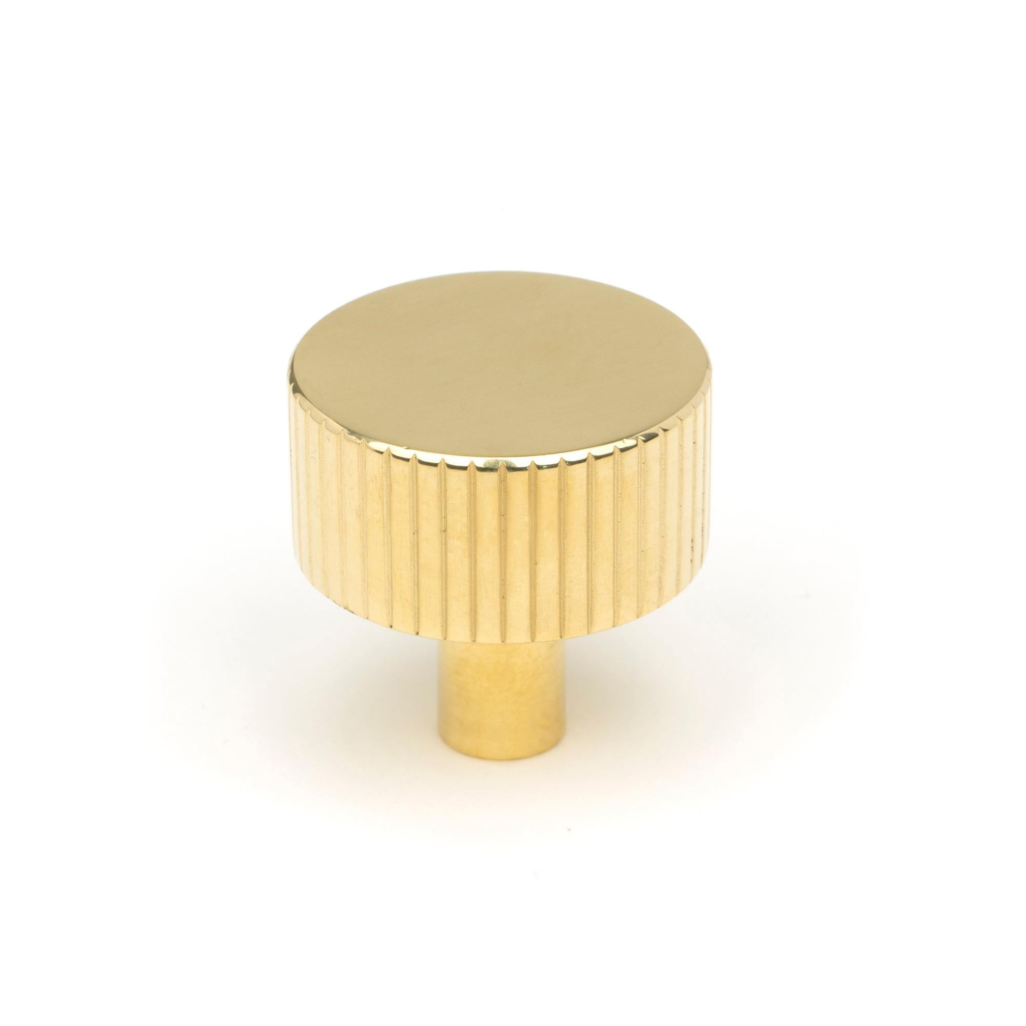 Polished Brass Judd Cabinet Knob - 32mm (No Rose) | From The Anvil - Cabinet Knobs - From The Anvil - Yester Home