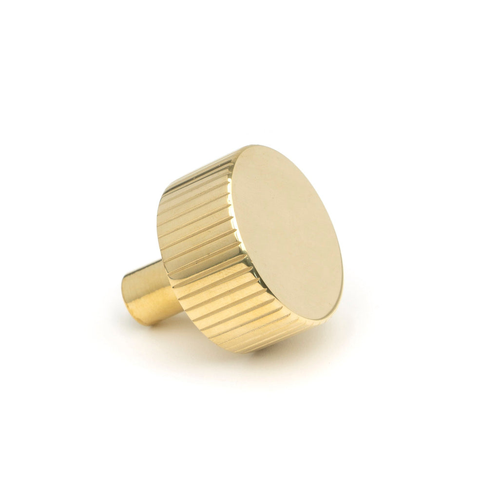 Polished Brass Judd Cabinet Knob - 32mm (No Rose) | From The Anvil-Cabinet Knobs-Yester Home