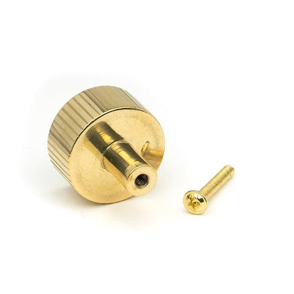 Polished Brass Judd Cabinet Knob - 32mm (No Rose) | From The Anvil-Cabinet Knobs-Yester Home