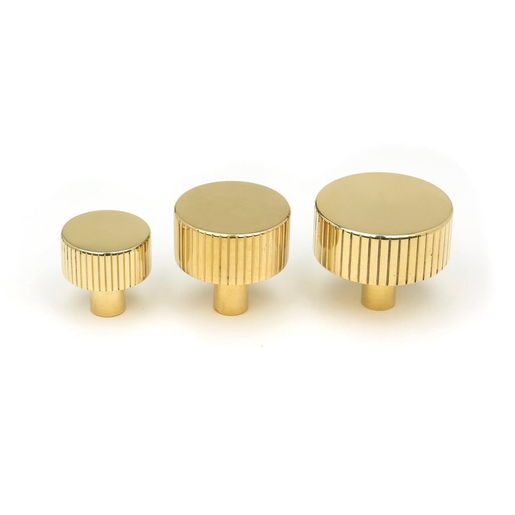 Polished Brass Judd Cabinet Knob - 32mm (No Rose) | From The Anvil-Cabinet Knobs-Yester Home