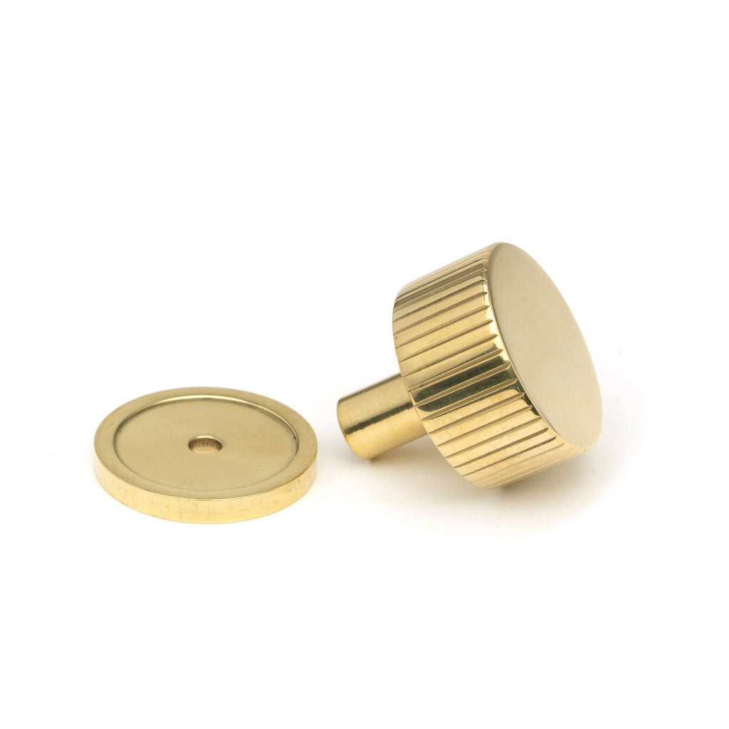 Polished Brass Judd Cabinet Knob - 32mm (Plain) | From The Anvil-Cabinet Knobs-Yester Home