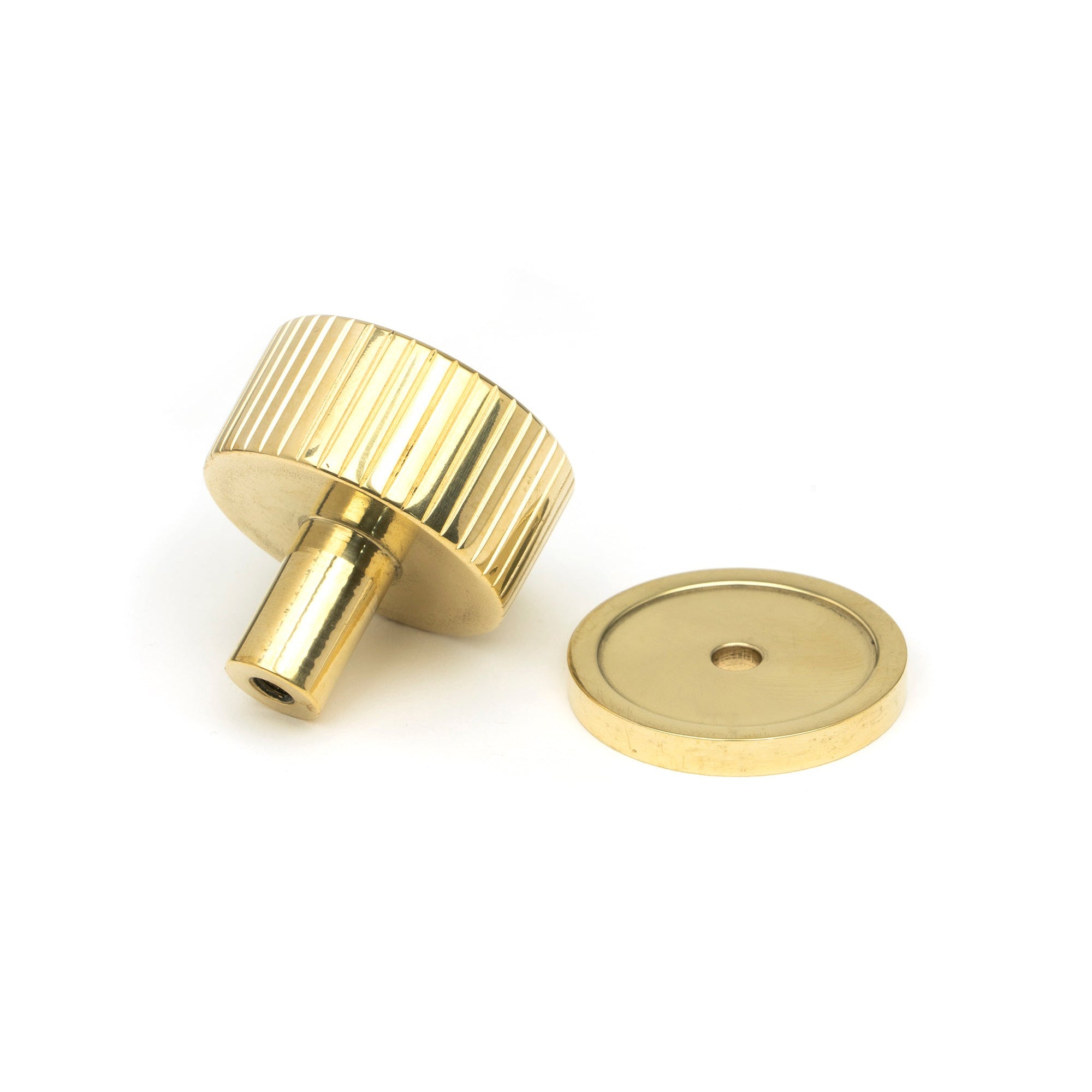 Polished Brass Judd Cabinet Knob - 32mm (Plain) | From The Anvil-Cabinet Knobs-Yester Home