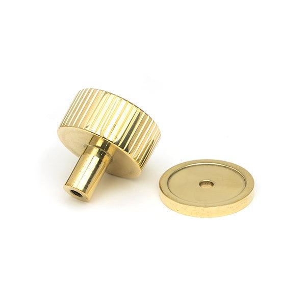 Polished Brass Judd Cabinet Knob - 32mm (Plain) | From The Anvil-Cabinet Knobs-Yester Home